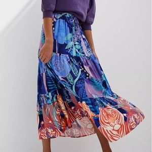 Anthropologie Cecilia Pettersson Bea Tiered Maxi Skirt